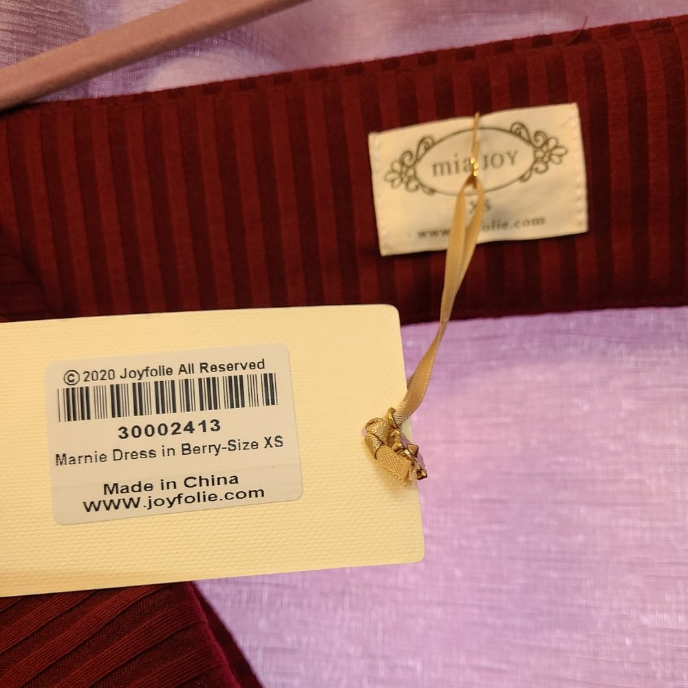Joyfolie Marnie Dress in Berry XS - Picture 2 of 3